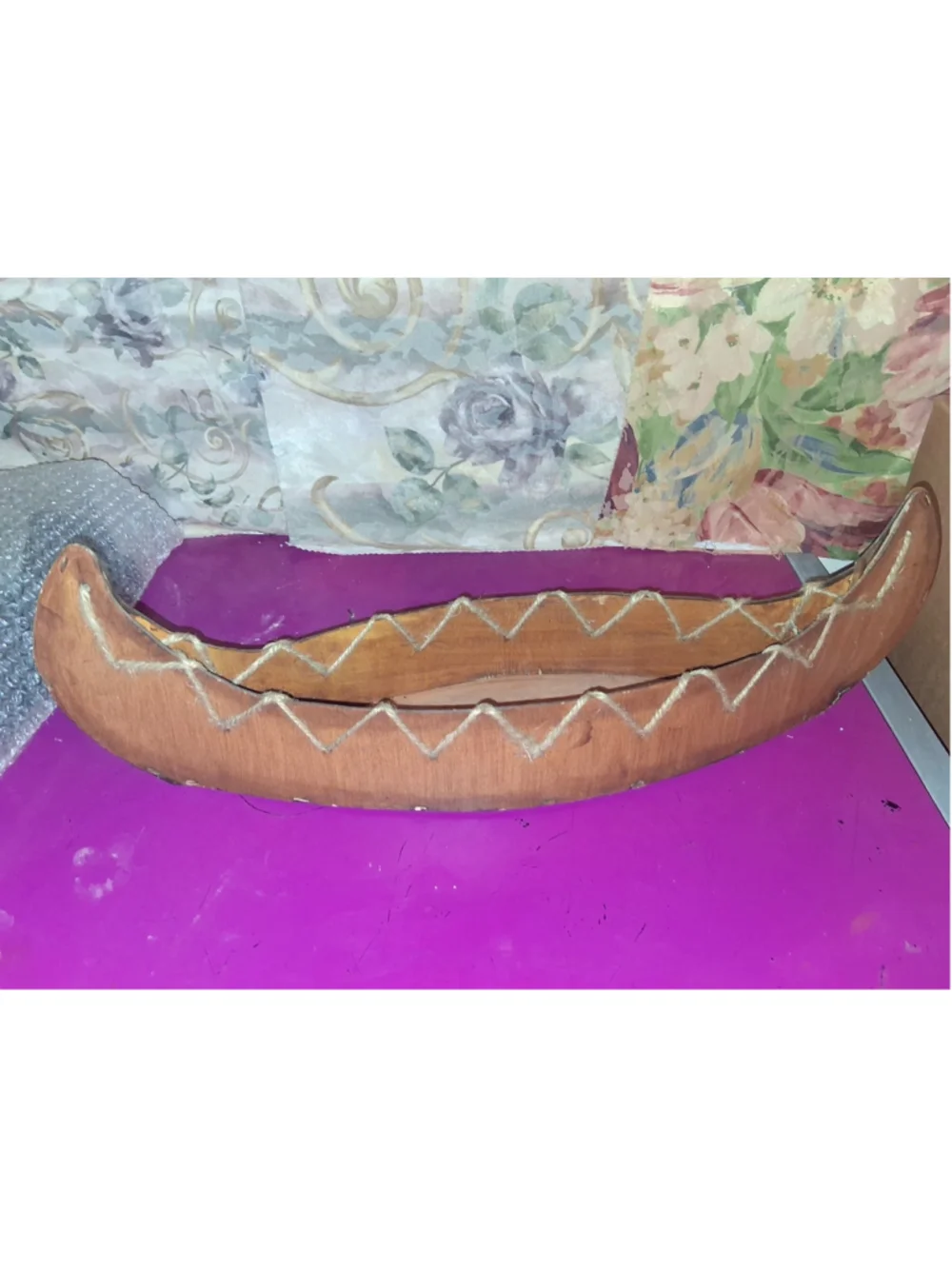 Wooden Adirondack Canoe Decorative Collectible 18